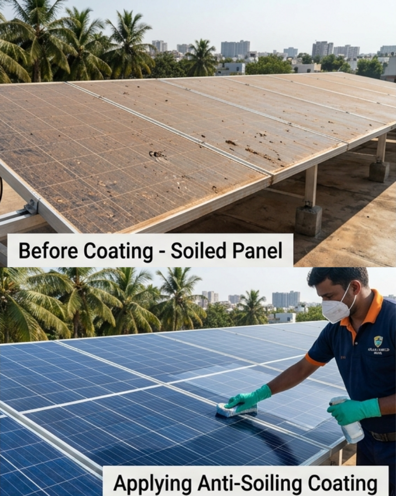 anti soiling coating for solar panels